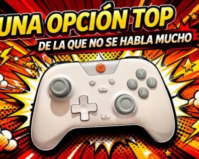 Control EasySMX X05 blanco en portada estilo cómic con texto una opción top de la que no se habla mucho